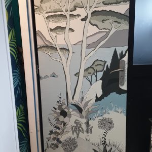 Exemple de fresque personnalisée sur porte intérieure – création unique Atelier du Phoenix