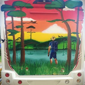 “peinture arrière camping-car L’aventurier