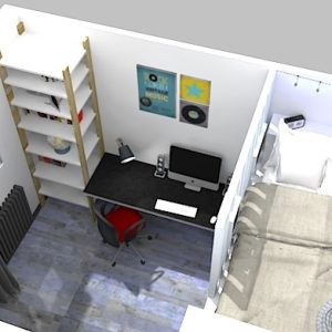 Exemple de conception déco chambre ado – projet personnalisé Atelier du Phoenix